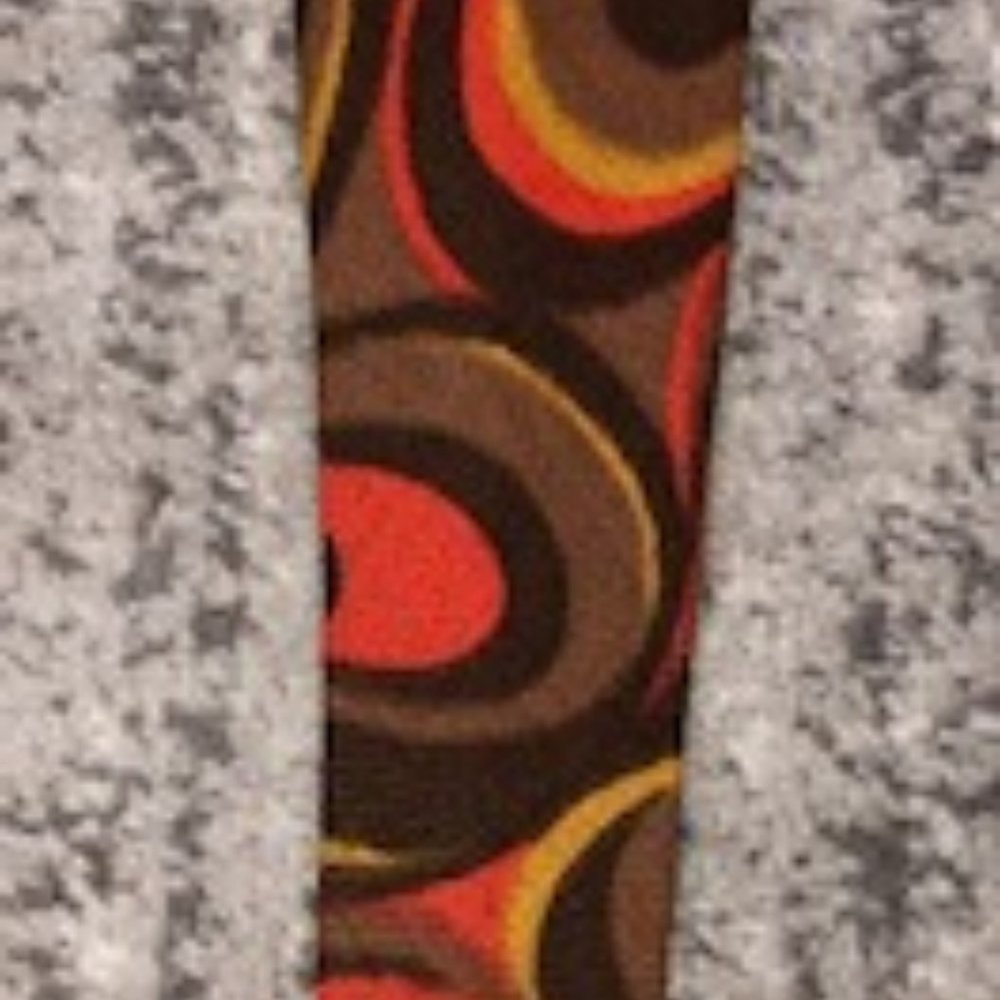 Vintage Psychedelic Tie Original Cotton Wool Blend Swirl Pattern Old